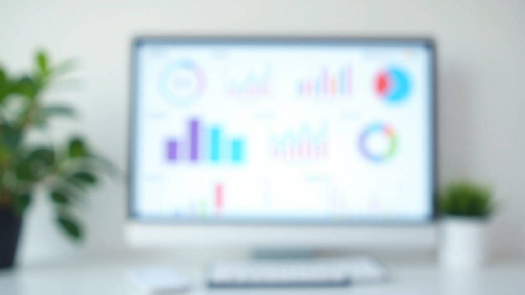 Bildschirm mit Finanzdiagrammen und Statistiken, bunte Balkendiagramme und Kreisdiagramme, Finanzanalyse-Dashboard