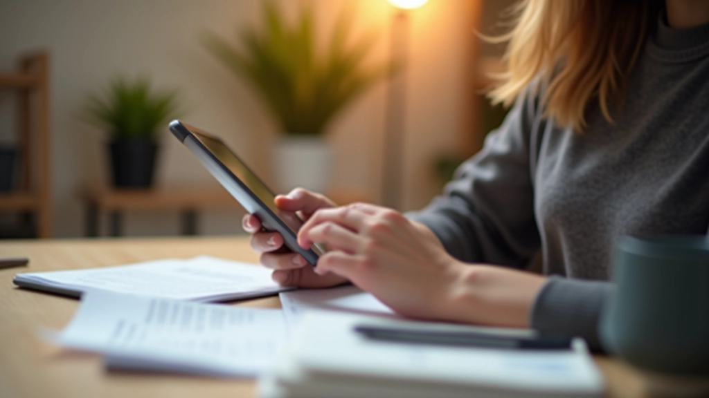 Budgetplanung auf Tablet