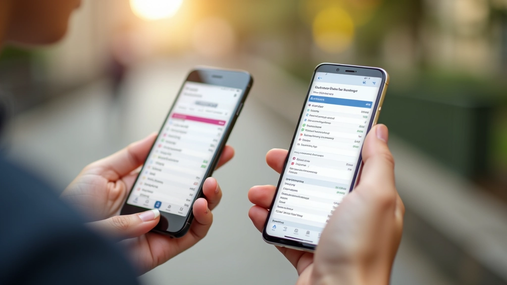 Vergleich-Screenshot der Finanzguru und Outbank Budget-Apps